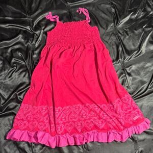 American girl pink cotton dress